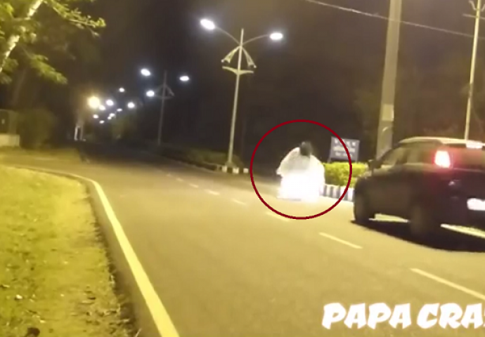 Kada skrivena kamera krene po zlu: Vozač pregazio "duha" koji ga je proganjao (VIDEO)
