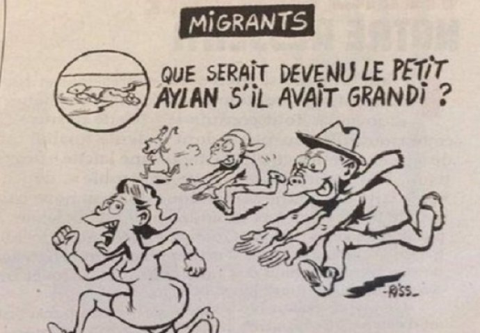 Charlie Hebdo šokira: Mrtvog Aylana prikazali kao silovatelja