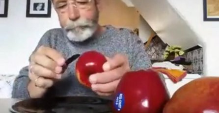 Uzeo je nož i počeo strugati jabuku: Dokazao je ono čega smo se najviše plašili (VIDEO)