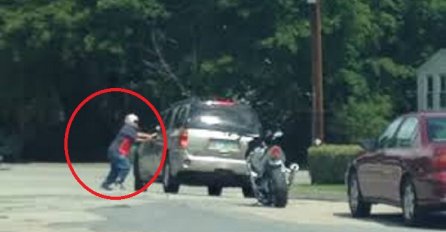 Htio je da se obračuna sa vozačem  džipa, ali ovo nikako nije očekivao (VIDEO)