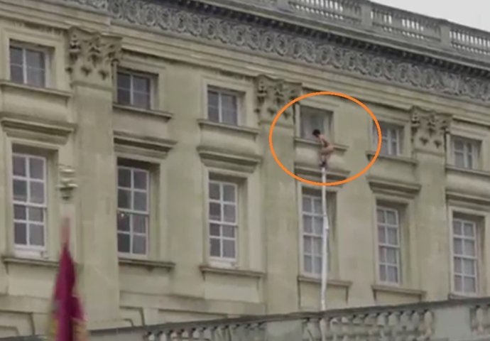 Potpuno nag muškarac bježao kroz prozor palate, pogledajte šta se desilo (VIDEO)