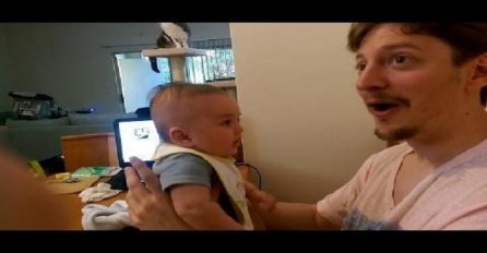 Tromjesečni dječak reko tati " volim te" , ovo je neodoljivo (VIDEO)