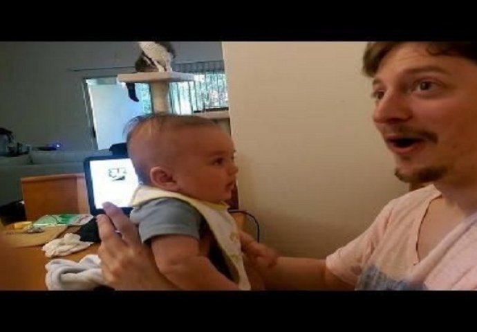 Tromjesečni dječak reko tati " volim te" , ovo je neodoljivo (VIDEO)