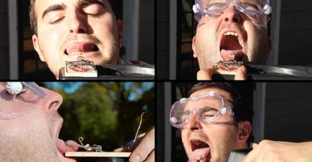 Gurnuo jezik u mišolovku, šta vi mislite da li je to bila pametna ideja? (VIDEO)