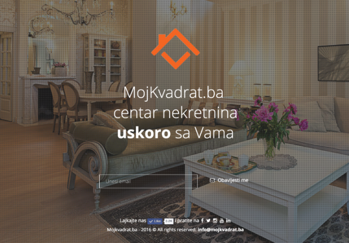 Mojkvadrat.ba: Specijalizirani servis za nekretnine uskoro online