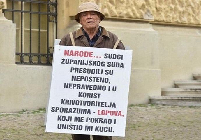 Očajni 82-godišnjak danima pred sudom: "Suci su presudili u korist lopova"