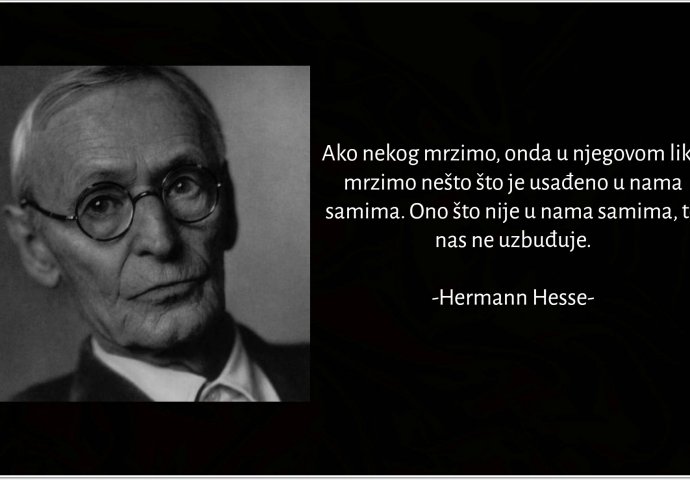 "Ako nekog mrzimo, onda u njegovom liku mrzimo nešto što je usađeno u nama samima" 