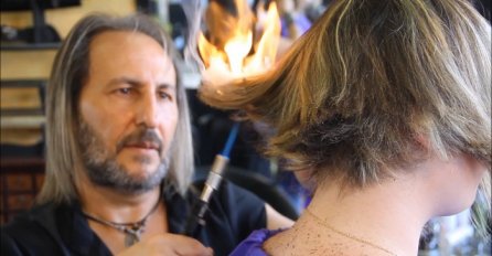 Došla je kod frizera a on joj zapalio kosu: Ovako nešto nikada niste vidjeli (VIDEO)