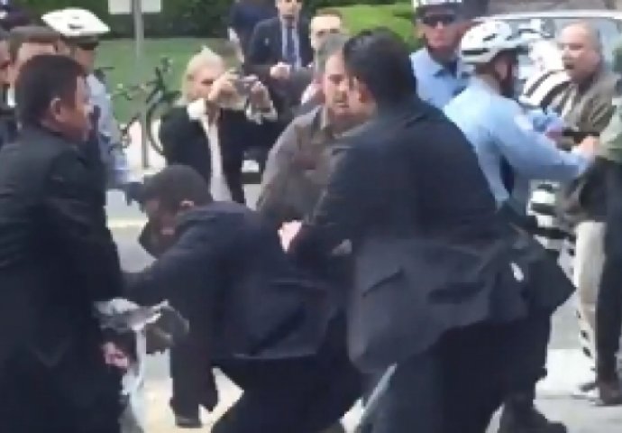 Sukobili se Erdoganovi tjelohranitelji i novinari u Washingtonu (VIDEO)