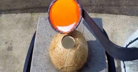 Izlio je topljeni bakar u kokos: Niko nije očekivao ovakav rezultat (VIDEO)