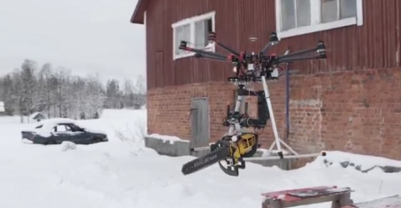 Ovo je najopasniji dron na svijetu: Nosi motornu pilu i reže sve pred sobom (VIDEO)