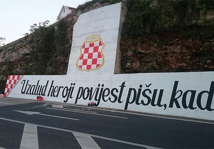 Kod Čapljine oslikan grafit posvećen tzv. Herceg-Bosni