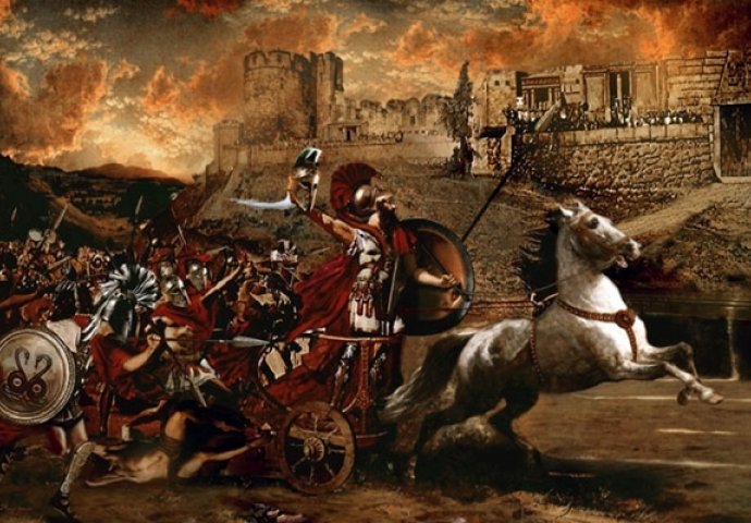 Tog dana grčki ratnici skriveni u trojanskom konju ušli su u Troju i potpuno je uništili