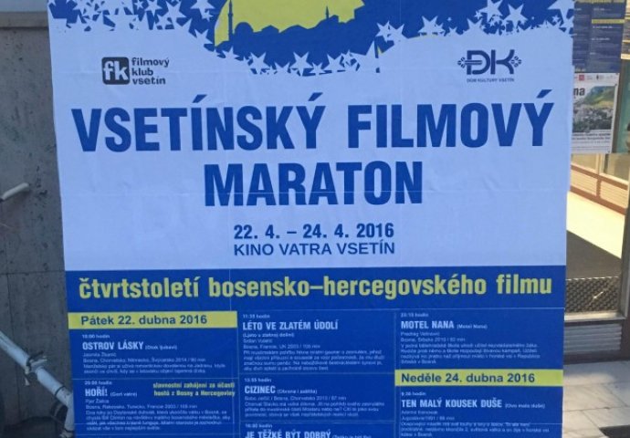 Vsetinski filmski maraton u Češkoj posvećen bh. kinematografiji