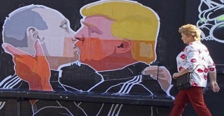 Mural u Vilniusu: Poljubac Trumpa i Putina