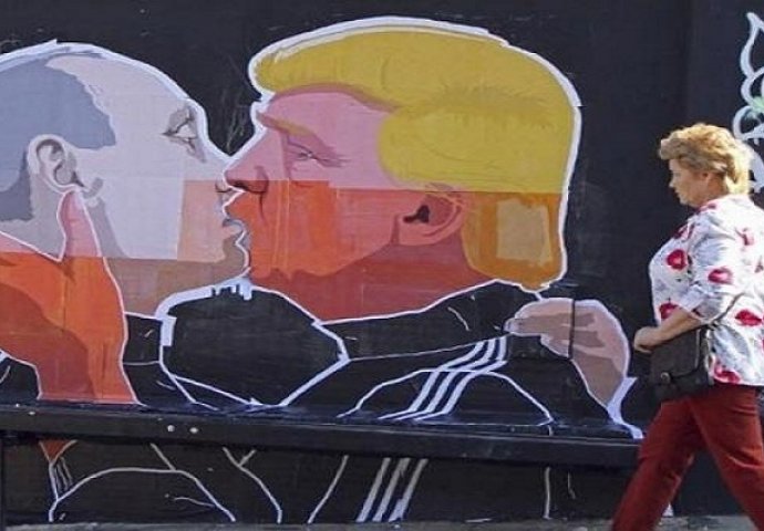 Mural u Vilniusu: Poljubac Trumpa i Putina