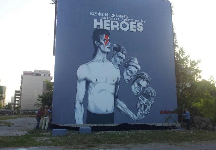 U Sarajevu otkriven najveći mural Davida Bowieja na svijetu