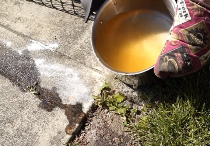 On uvijek istresa lonac ključale vode po svom dvorištu, kako se ovog nismo sjetili prije (VIDEO)