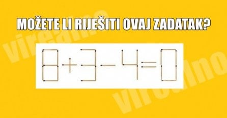 Samo 3% ljudi može riješiti ovaj zadatak za manje od 30 sekundi: Da li ste među njima? 