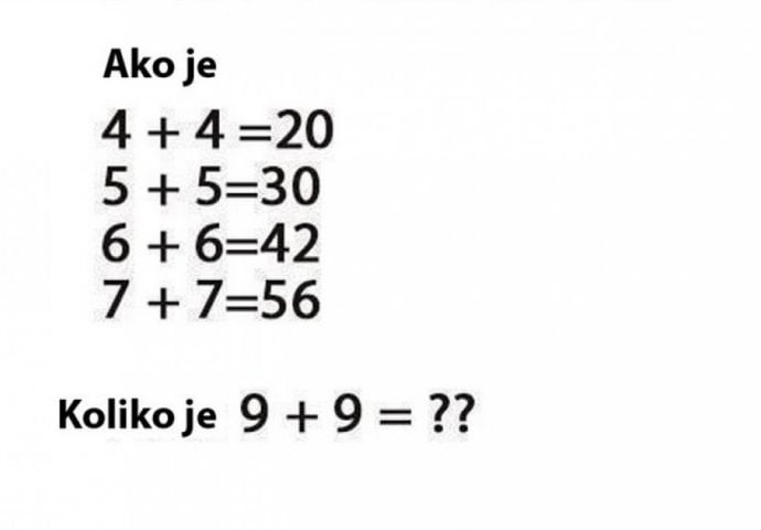 Ovaj matematički zadatak je namučio mnoge: Možete li ga riješiti?