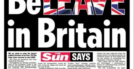 The Sun pozvao čitatelje da glasaju za Brexit