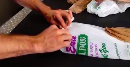 Zamotao je plastičnu vrećicu na kraju: Kada vidite krajnji rezultat  oduševit ćete se (VIDEO) 