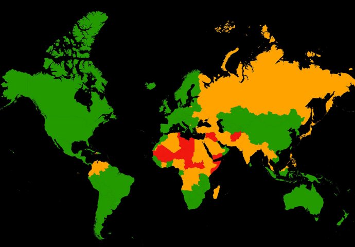 Upozorenje za turiste: Ovo su najnesigurnije zemlje svijeta, saznajte gdje je BiH 