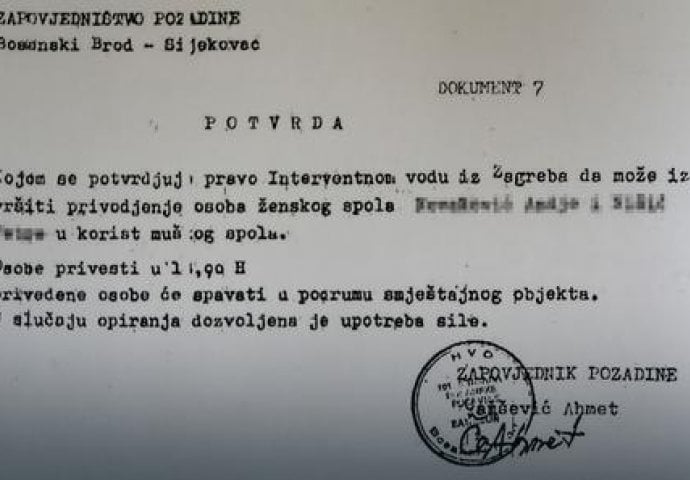 Isplivali monstruozni dokumenti: Hrvatsko vijeće obrane davalo pismene dozvole za silovanje Srpkinja