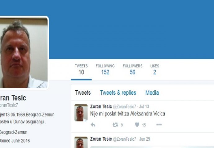 ORGINALNO I URNEBESNO: Dobio posao pa se preko Twittera zahvaljuje Vučiću