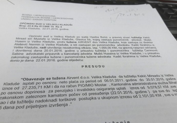 Direktor otpustio radnika jer ga tužilaštvo tereti za pljačku i dilanje droge, Sud ga vraća na posao