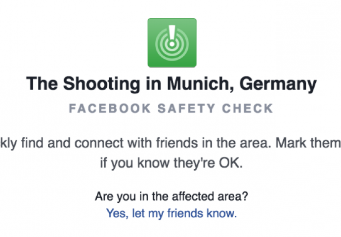 Facebook aktivirao Safety Check za Minhen