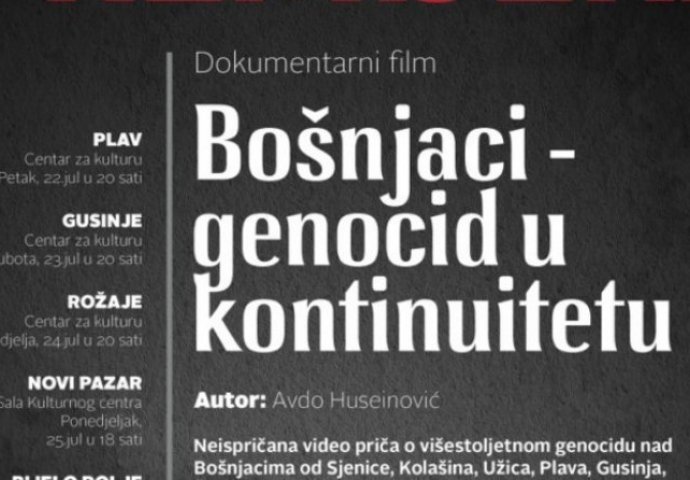 Film 'Bošnjaci - genocid u kontinuitetu' premijerno prikazan u Plavu