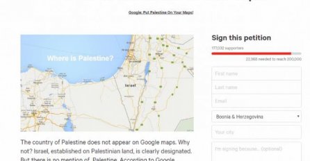 Google uklonio ime Palestine s mape