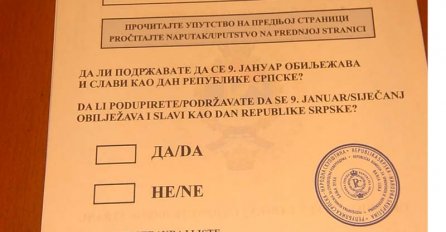 Usvojen glasački listić za referendum u RS-u