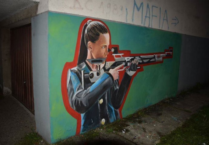U Tesliću mural posvećen bh. streljačici Tatjani Đekanović