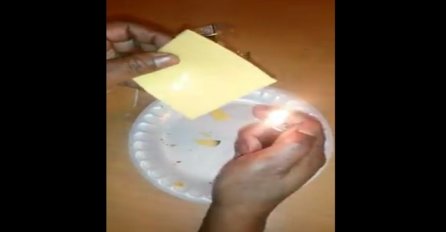 Roditelji obratite pažnju: Pogledajte šta se desi kada pokušate zapaliti sir (VIDEO)