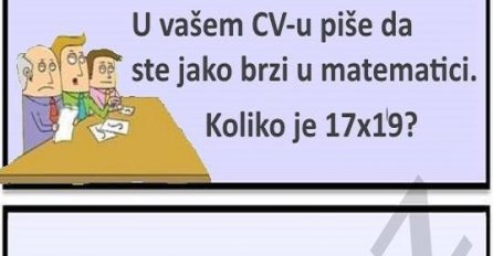 U vašem CV-u piše da ste jako brzi u matematici?