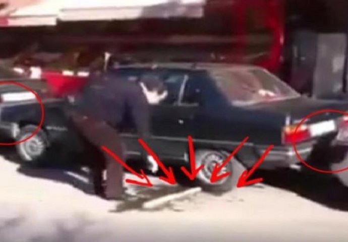 Zagradili ga na parkingu: On je samo gurnuo letvu pod točak i pokazao magiju fizike (VIDEO)