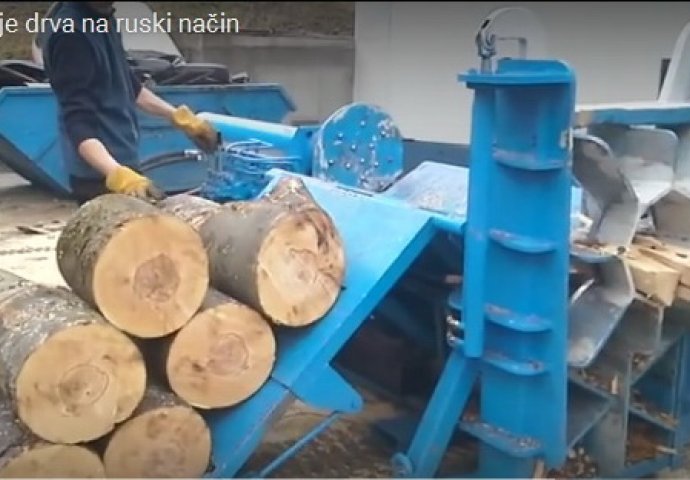 Cijepanje drva na ruski način: Šta kažete na ovu spravu? (VIDEO)