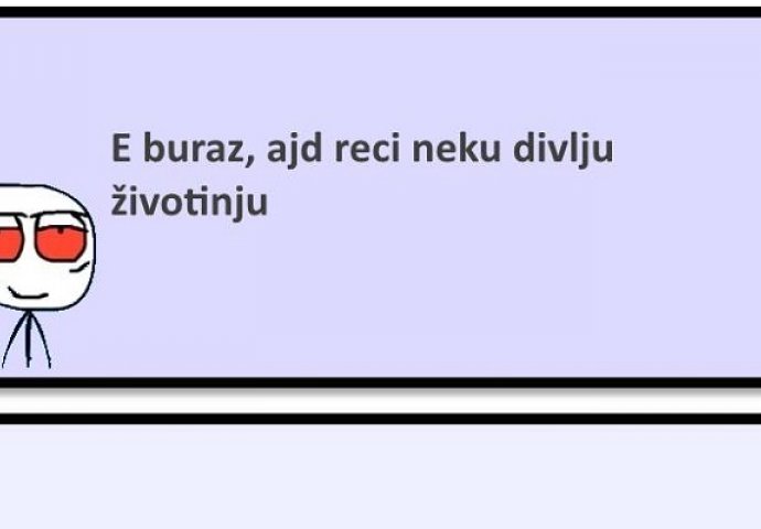 E buraz, ajd reci neku divlju životinju