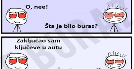 O, nee zaključao sam ključeve u autu!