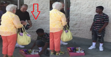 Prišla malom crncu i počela galamiti na njega, onda se pojavio nepoznati čovjek i uradio ovo (VIDEO)
