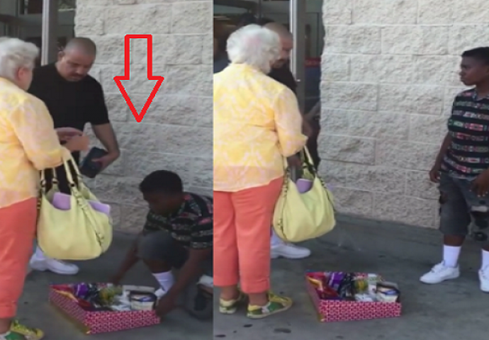 Prišla malom crncu i počela galamiti na njega, onda se pojavio nepoznati čovjek i uradio ovo (VIDEO)