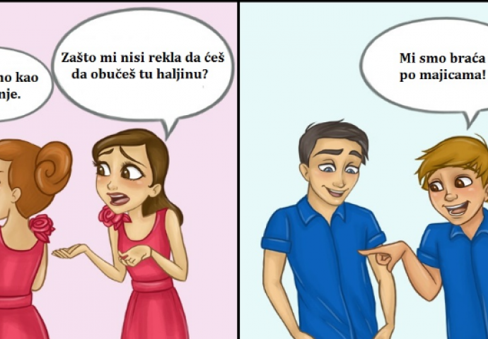 Kolika je razlika između ženskih i muških prijateljstava? Ove surove, ali istinite fotografije će vam dati odgovor