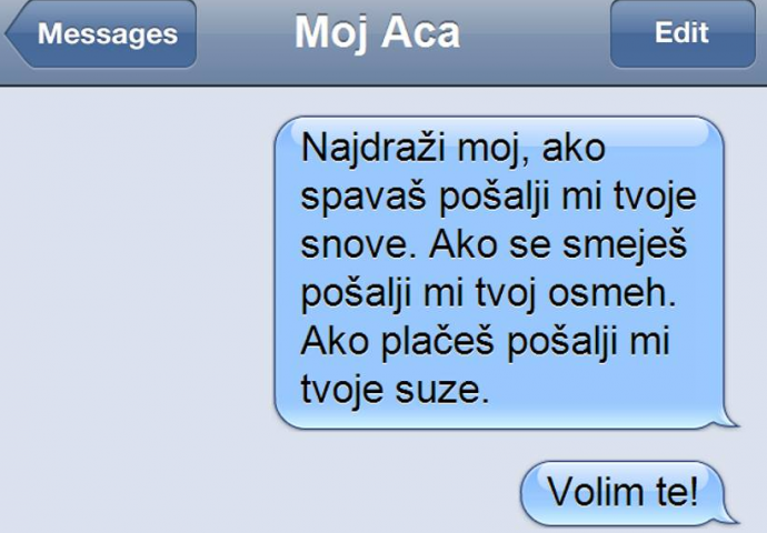 SMS DANA: Kad ti riba saopšti da te voli na najljepši način, a ti odgovoriš ovako