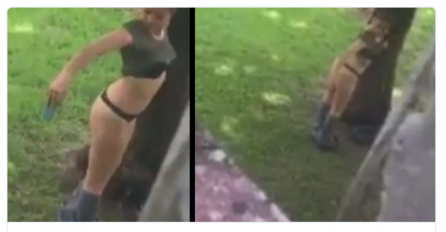 Sve za dobar ugao: Skinula se i počela sa pozama ni ne sluteći da je snimaju (VIDEO)