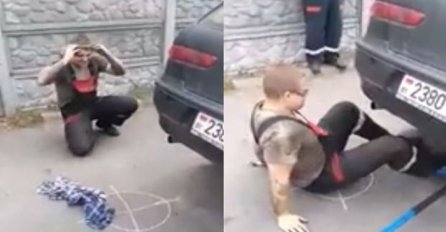 Smijeh do suza: Nećete vjerovati kako je pokušao očistiti auspuh na autu (VIDEO)