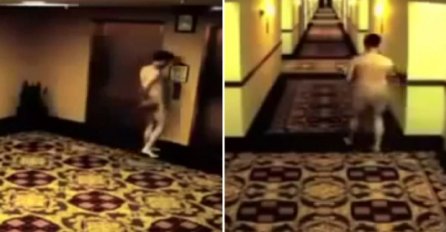 Potpuno go šetao hotelom, ali imao je veoma dobar razlog! (VIDEO)
