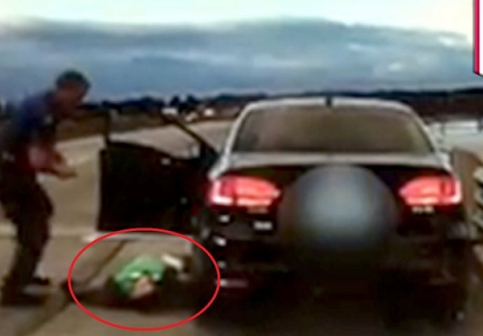 Policajac je zaustavio crni automobil, a onda se u nastavku odigrala prava drama (VIDEO)
