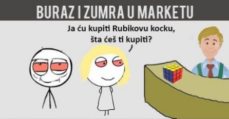 Zumra i buraz u marketu: "Ja ću kupiti Rubikovu kocku, šta ćeš ti kupiti?" 